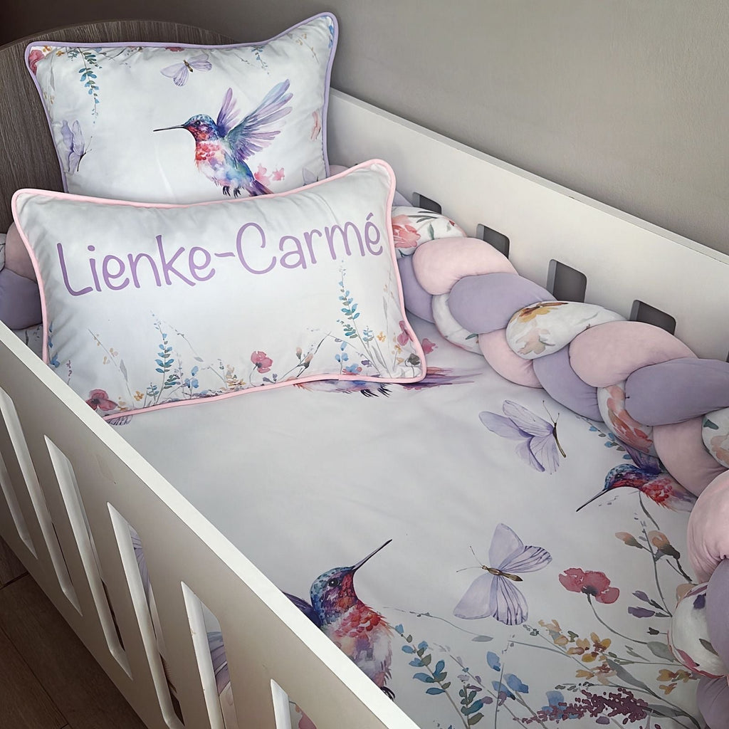 Cot Bedding - Lilac Bird Set 02