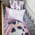 Cot Bedding - Coral Cow Set 02