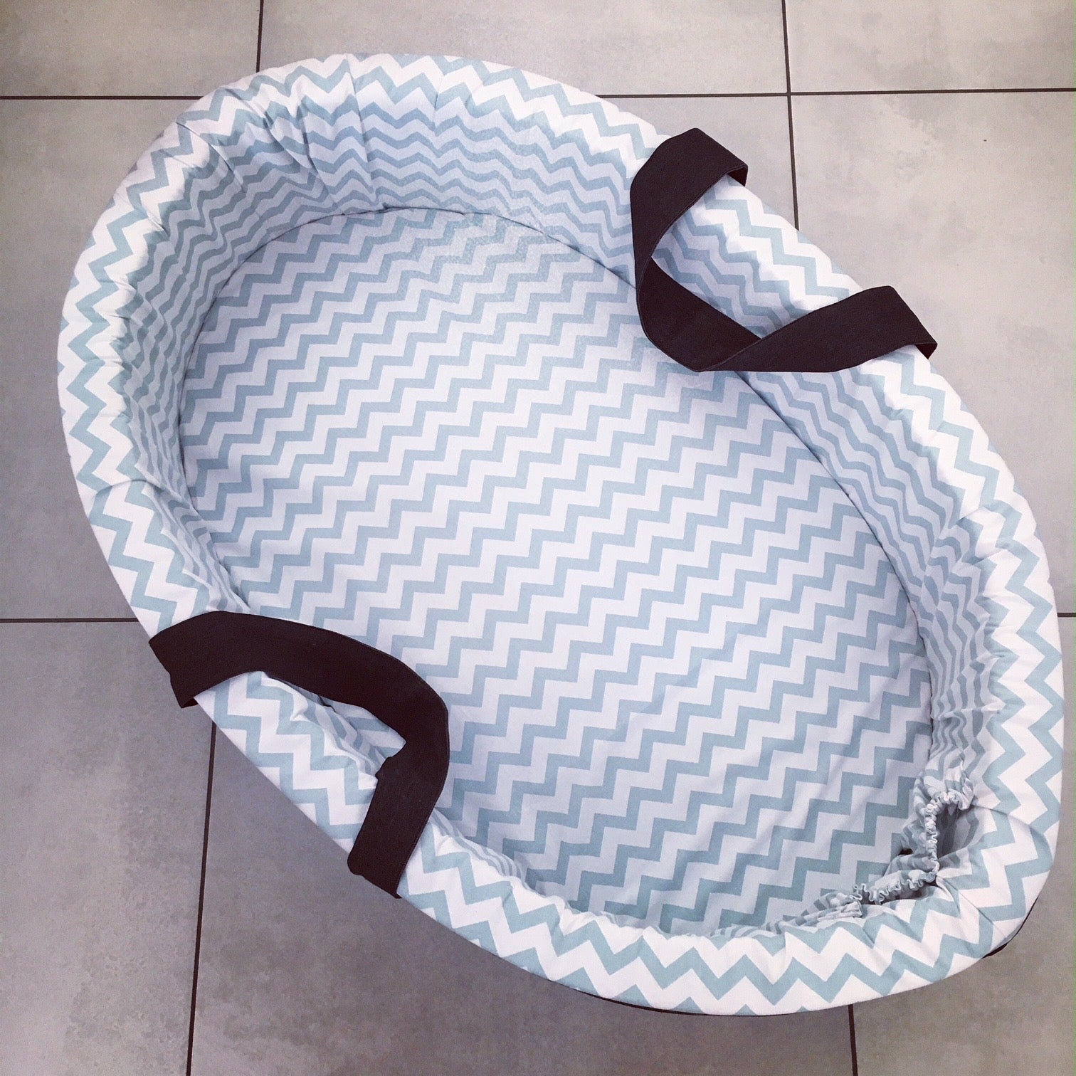 Carry Cot - Blue Zigzag 01 baby carry cots South Africa