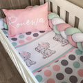 Cot Bedding - Pink Elephant Set 24