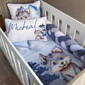 Cot Bedding - Wolf Set 02 baby boy nursery linen set South Africa