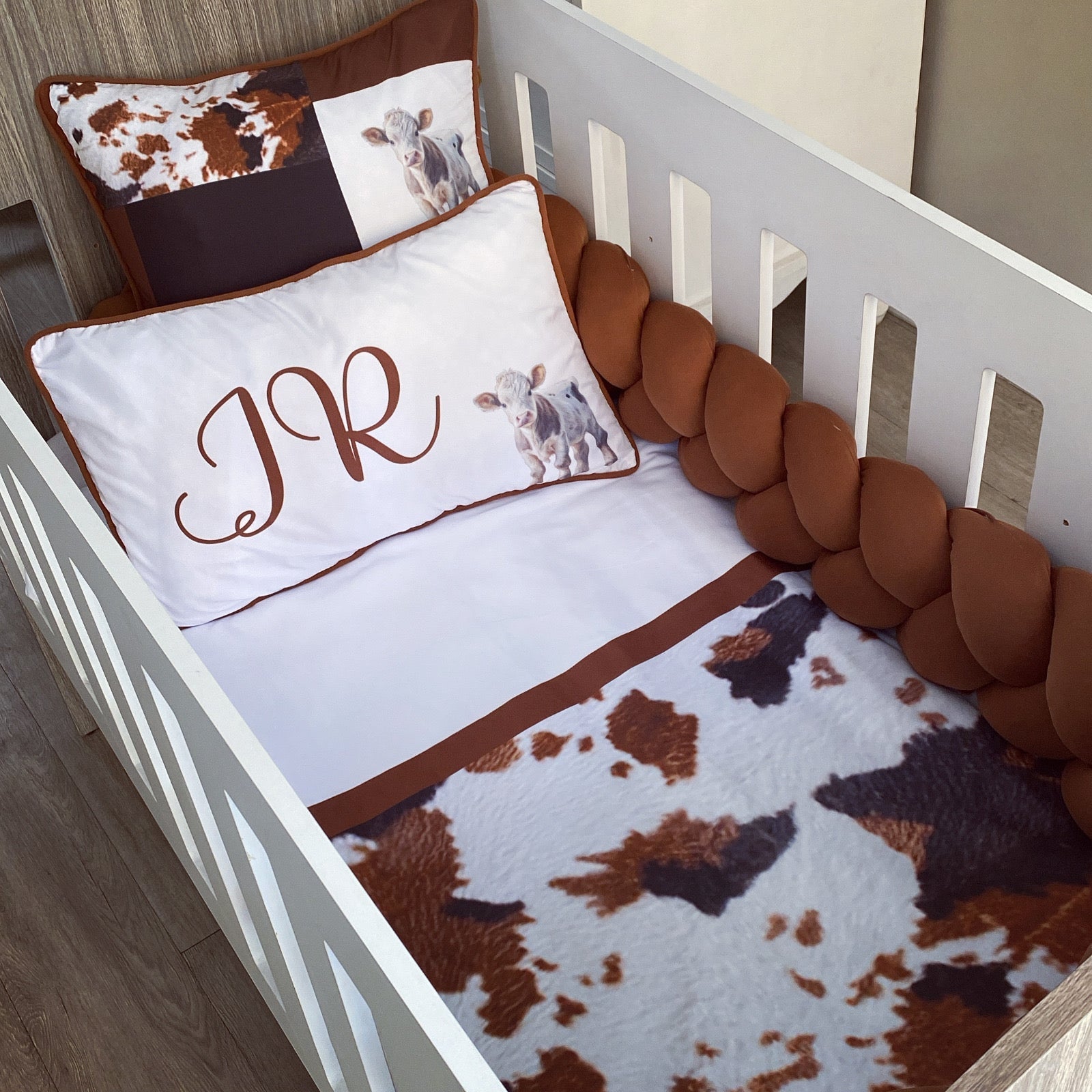 Cot Bedding - Nguni Print Set 01 baby neutral nursery linen set South Africa