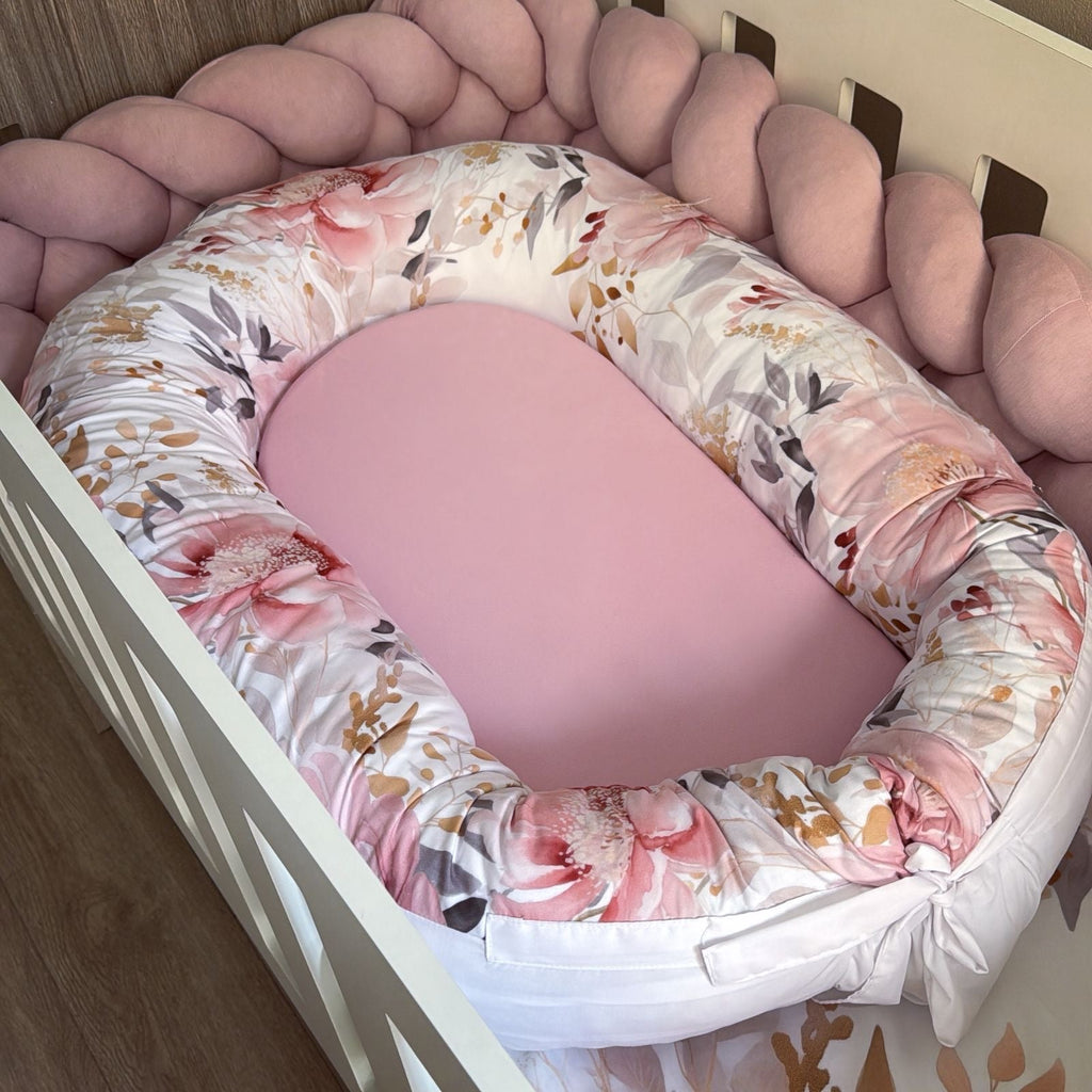 Cot Bedding - Pink Flower Set 11