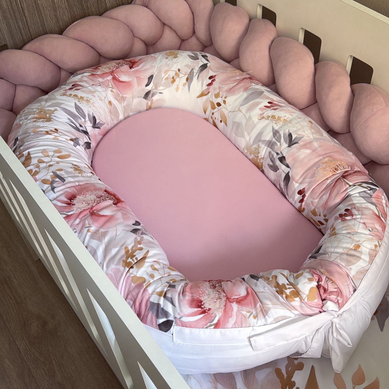 Cot Bedding - Pink Flower Set 11