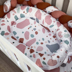 Cot Bedding - Pink Terrazzo Pattern Set 01