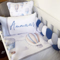 Cot Bedding - Blue Hot Air Balloon Set 01 baby neutral nursery linen set South Africa