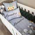 Cot Bedding - Grey Safari Set 02 baby neutral nursery linen set South Africa