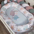 Cot Bedding - Pink Sage Bunny Set 02