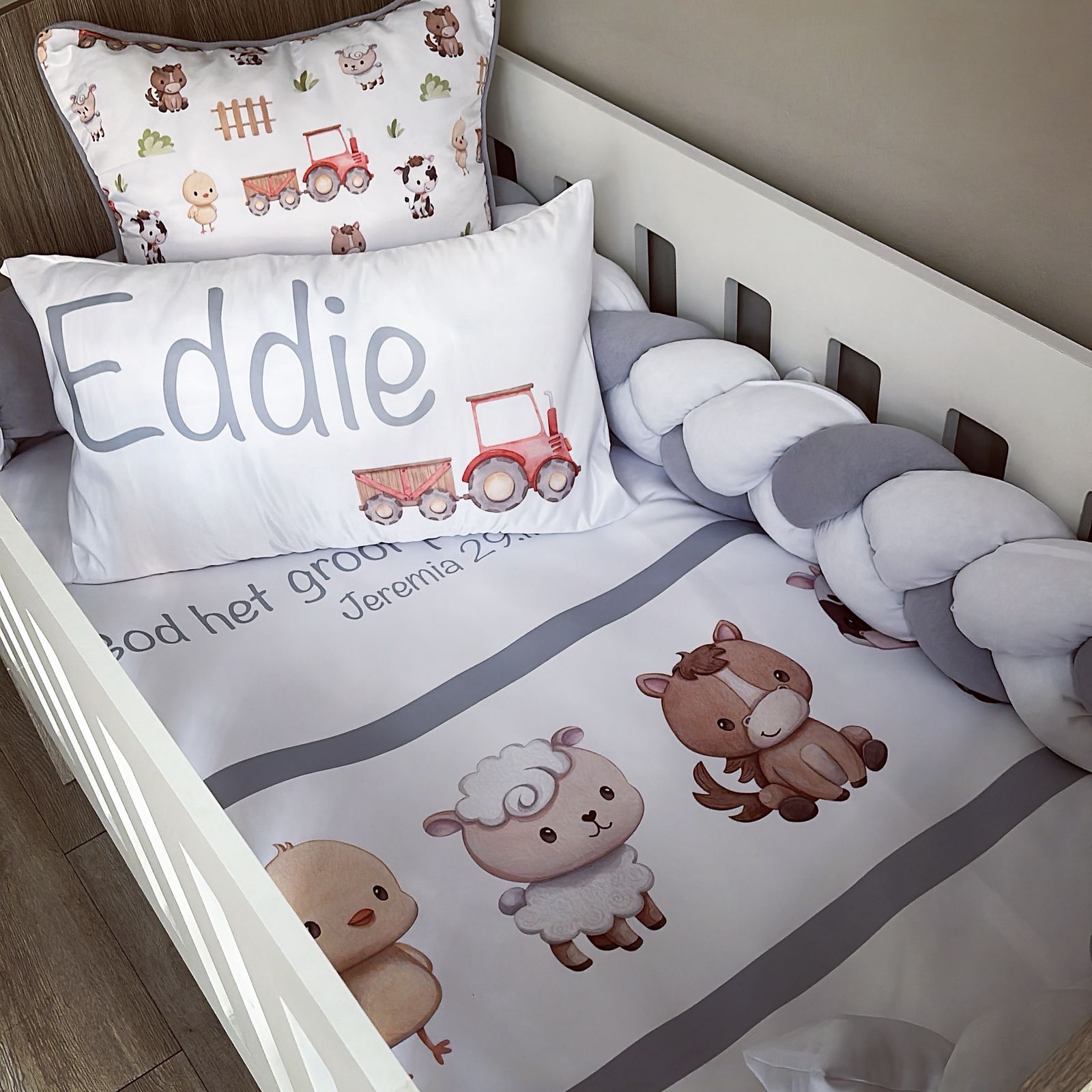 Cot Bedding - Farm Set 04 baby neutral nursery linen set South Africa