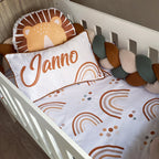 Cot Bedding - Boho Lion Rainbow Set 02 baby neutral nursery linen set South Africa