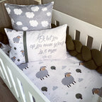 Cot Bedding - Grey Sheep Set 04 baby neutral nursery linen set South Africa