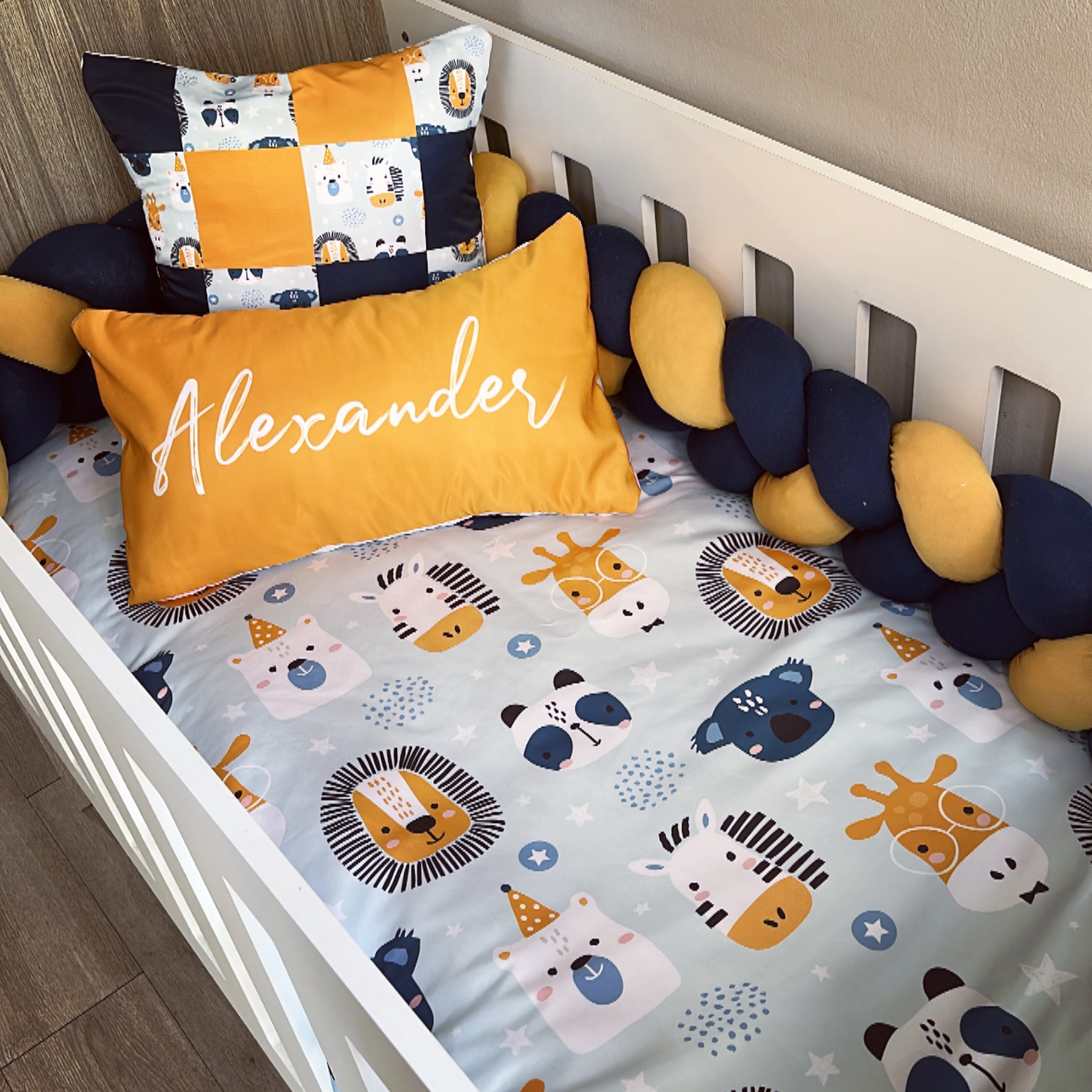 Cot Bedding - Party Safari Set 01 baby boy nursery linen set South Africa