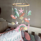 Cot Bedding - Pink Rainbow Set 04