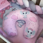 Cot Bedding - Grey Elephant Set 06