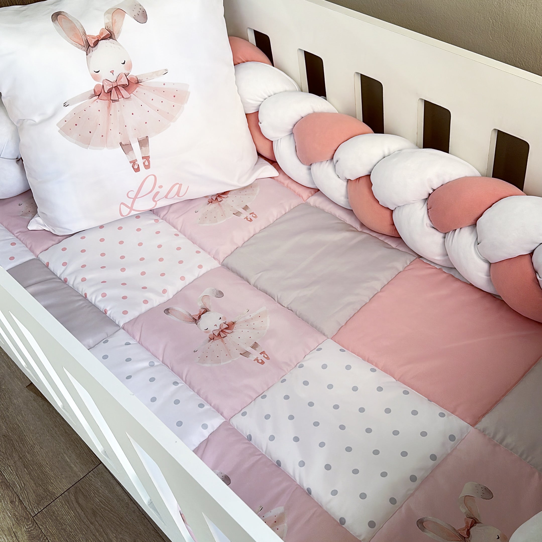 Cot Bedding - Pink Bunny Set 19