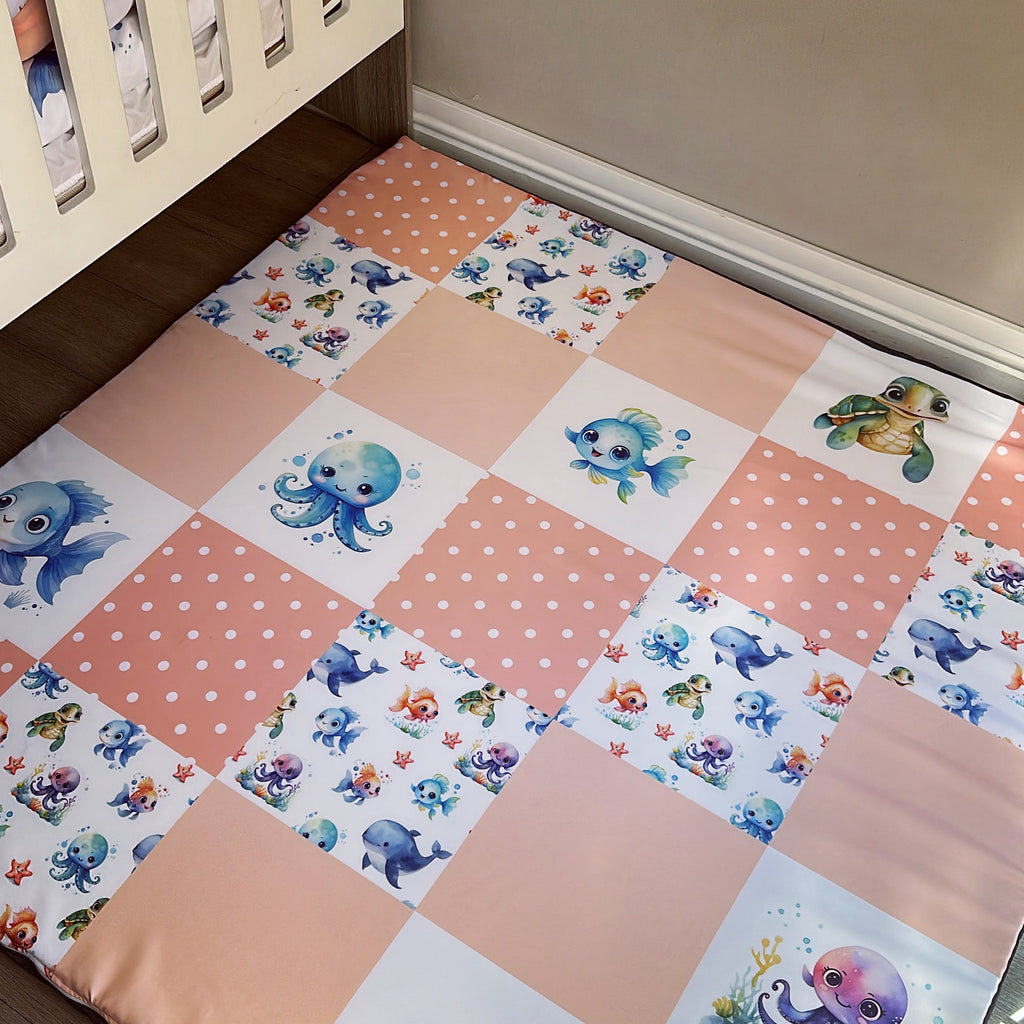 Cot Bedding - Pink Ocean Set 01