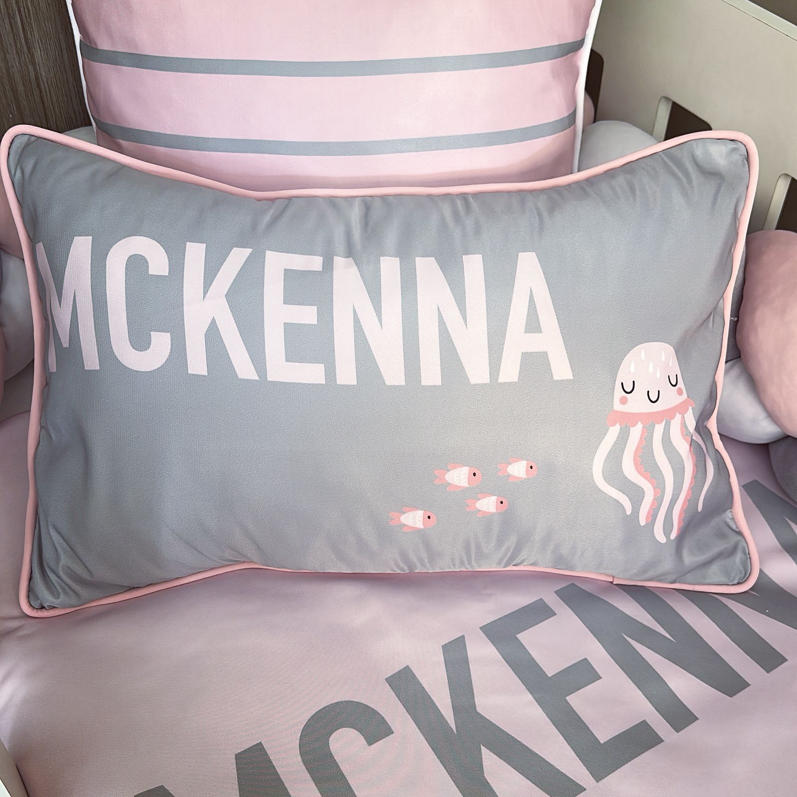 Cot Bedding - Pink Ocean Set 04