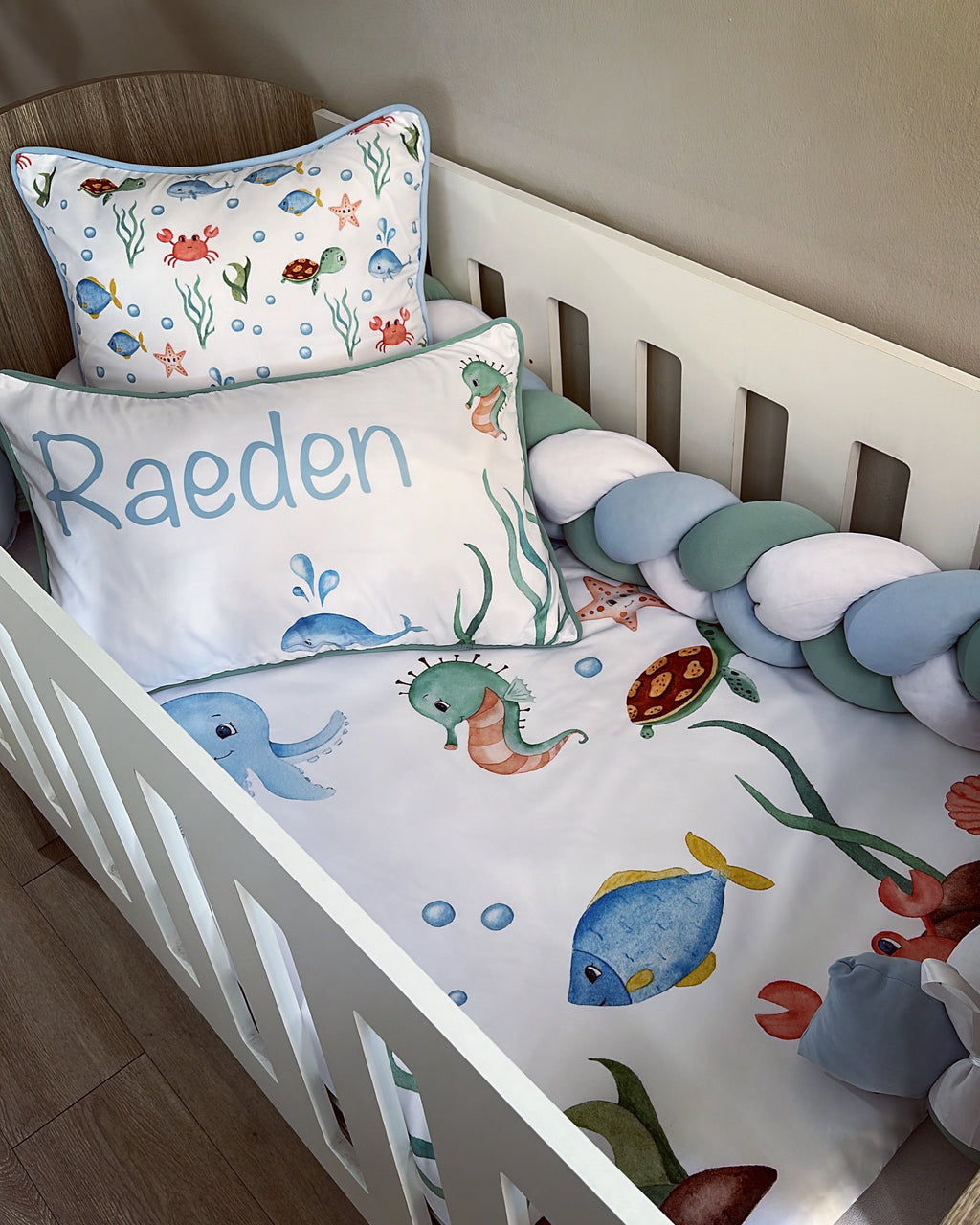 Cot Bedding - Blue Ocean Set 01 baby boy nursery linen set South Africa