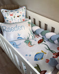 Cot Bedding - Blue Ocean Set 01 baby boy nursery linen set South Africa