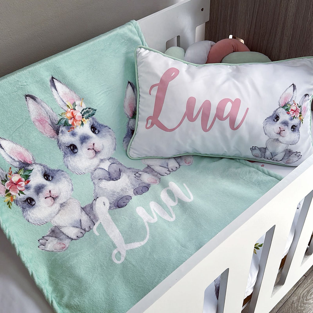 Cot Bedding - Pink Bunny Set 32