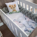 Cot Bedding - Sage Safari Set 12 baby neutral nursery linen set South Africa