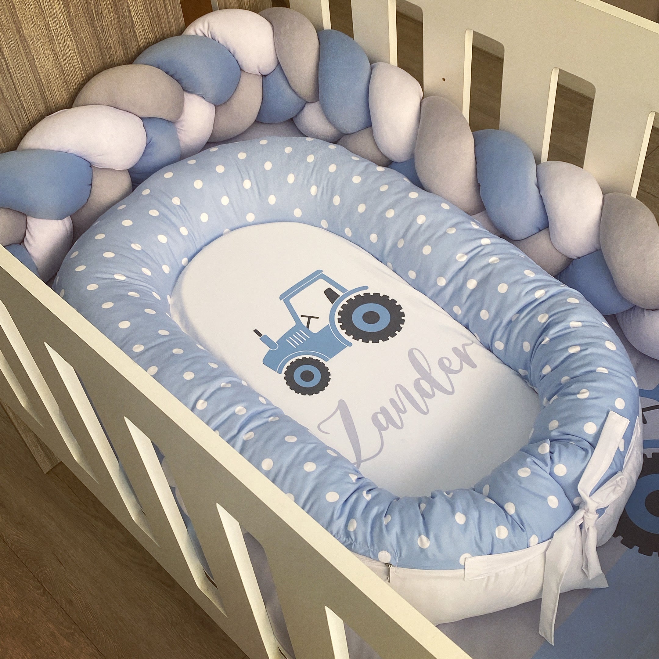 Nest - Blue Tractor 01 baby nursery snuggle nests South Africa