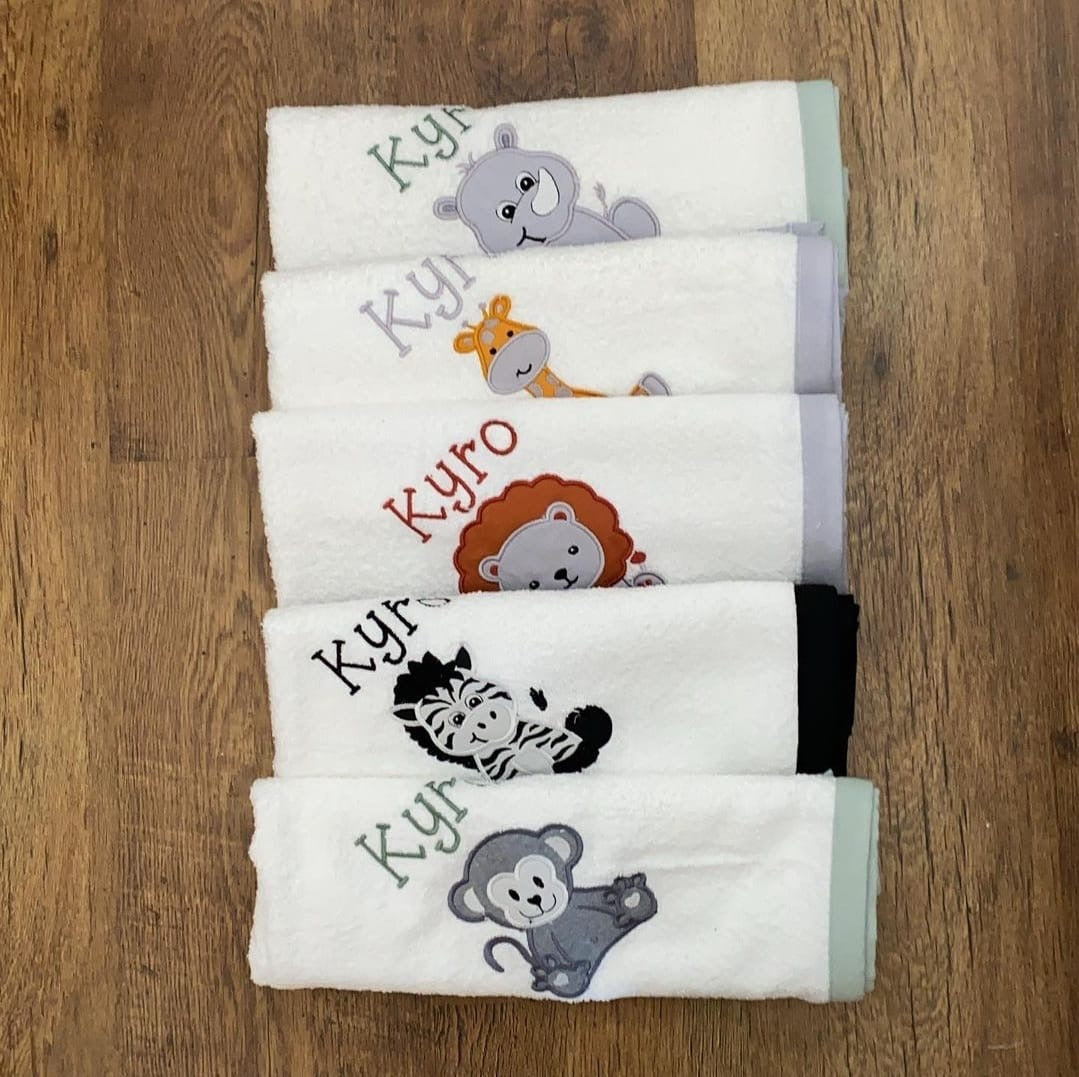 Burpcloths - Safari 02 baby burp cloths South Africa