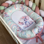 Cot Bedding - Rainbow Elephant Set 01