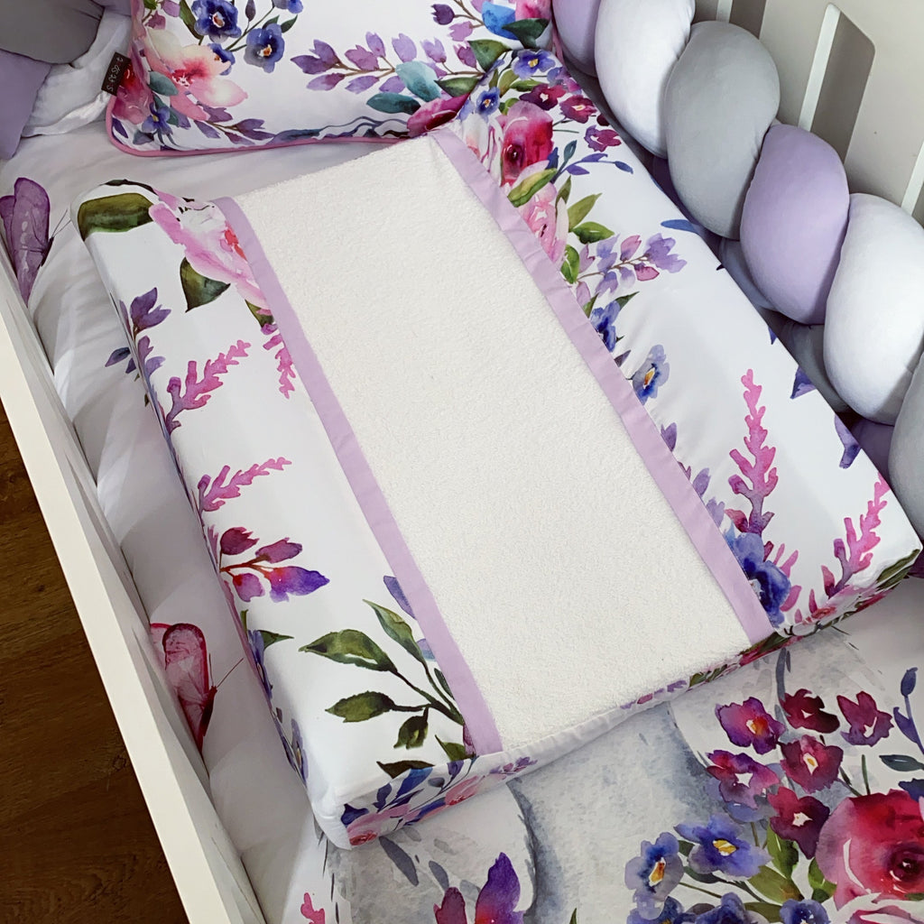 Cot Bedding - Lilac Flower Penguin Set 01