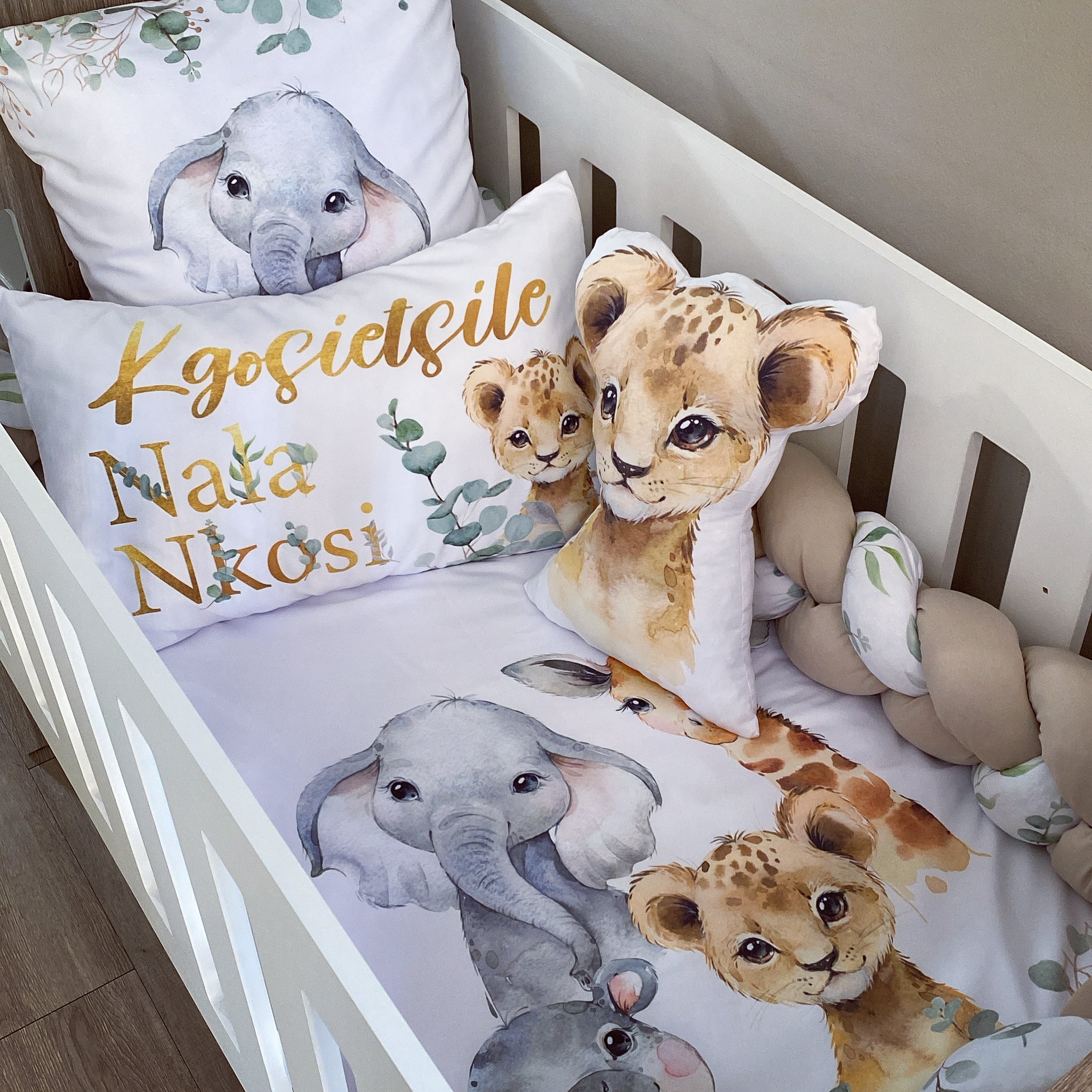 Cot Bedding - Safari Set 22 baby neutral nursery linen set South Africa