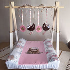 Cot Bedding - Pink Sloth Set 02