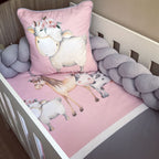 Cot Bedding - Pink Farm Set 07
