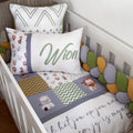 Cot Bedding - Green Mustard Safari Set 01 baby boy nursery linen set South Africa