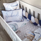 Cot Bedding - Blue Stone Plane Set 02 baby boy nursery linen set South Africa
