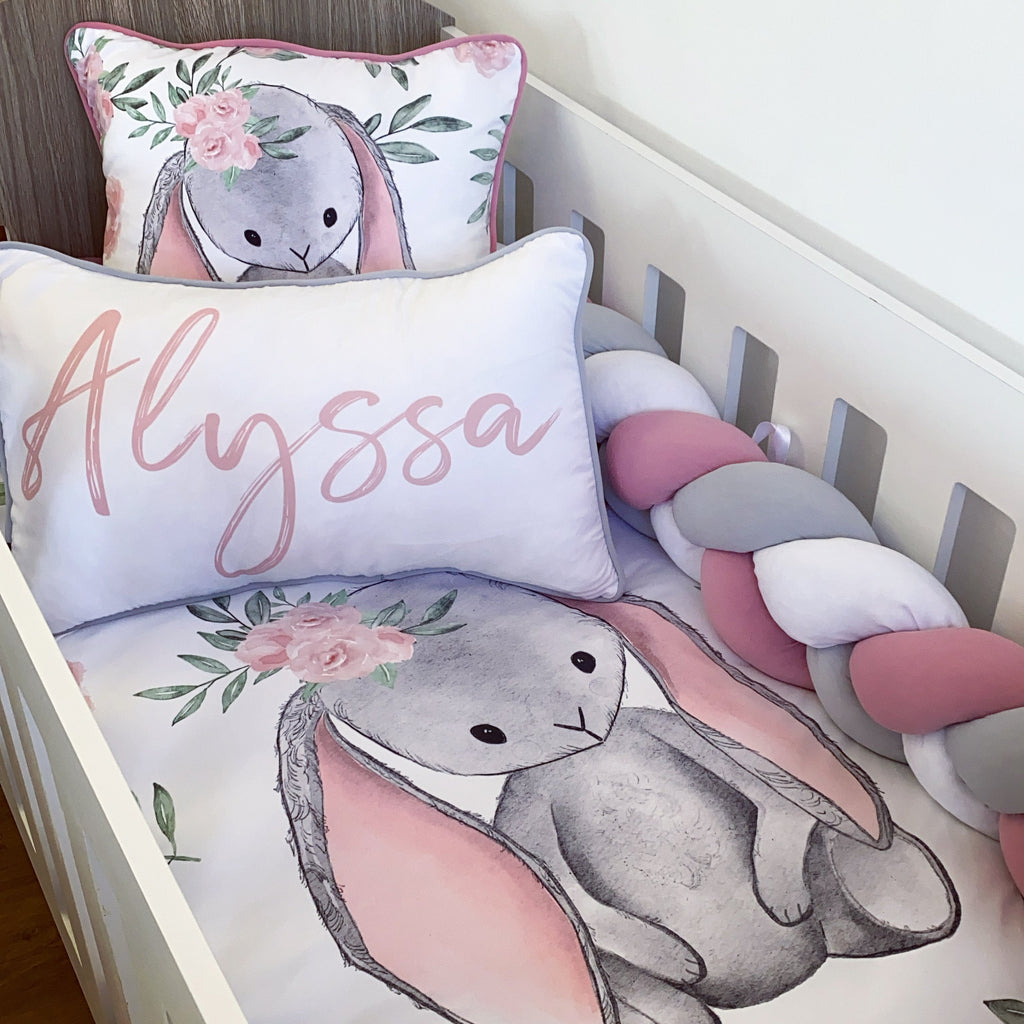 Cot Bedding - Pink Bunny Set 25