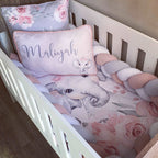 Cot Bedding - Pink Elephant Set 03