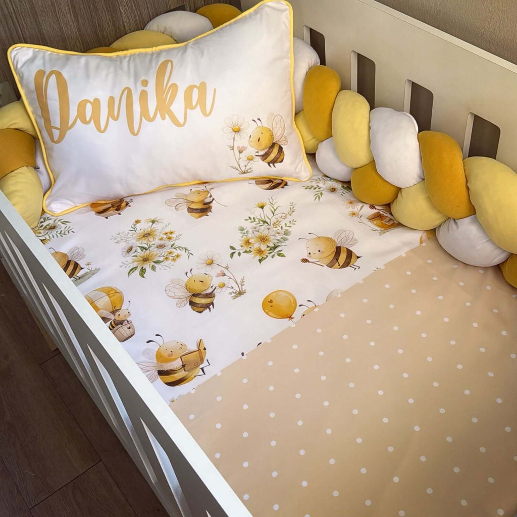 Cot Bedding - Yellow Bee Set 05