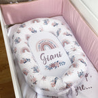 Cot Bedding - Pink Boho Rainbow Set 11