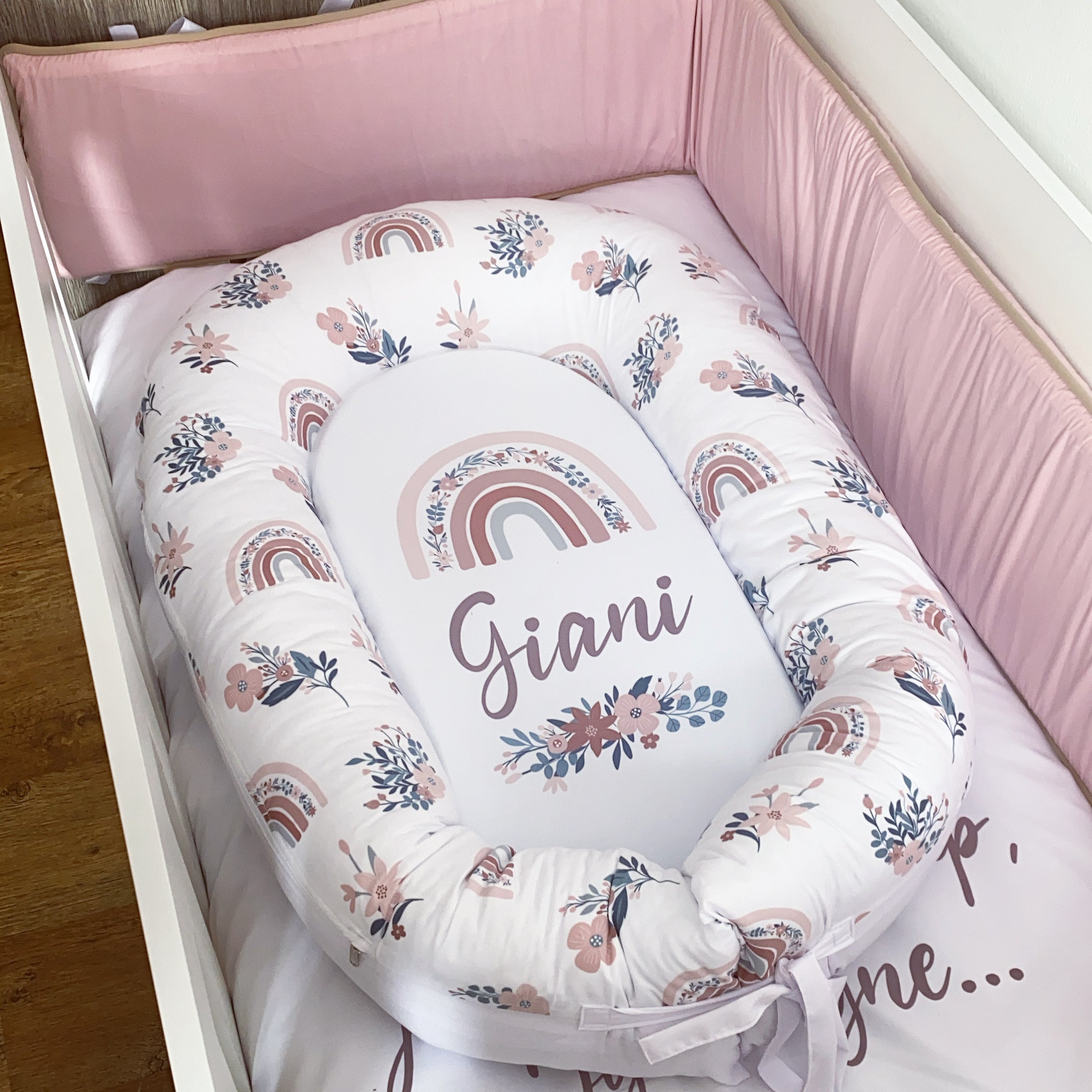 Nest - Pink Rainbow 02 baby nursery snuggle nests South Africa