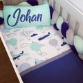 Cot Bedding - Blue Plane Set 07 baby boy nursery linen set South Africa