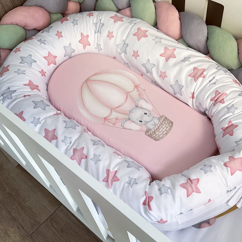 Cot Bedding - Pink Elephant Set 15