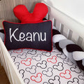 Cot Bedding - Red Black Mouse Set 03 baby boy nursery linen set South Africa