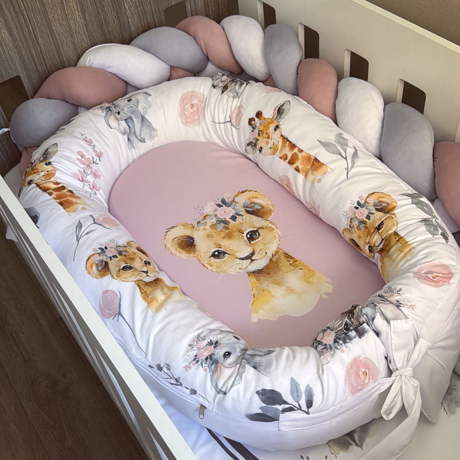 Cot Bedding - Pink Safari Set 27