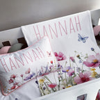 Cot Bedding - Pink Flower Set 09