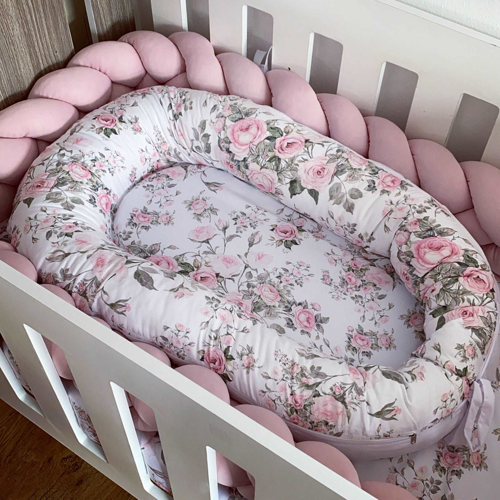 Cot Bedding - Pink Floral Set 05