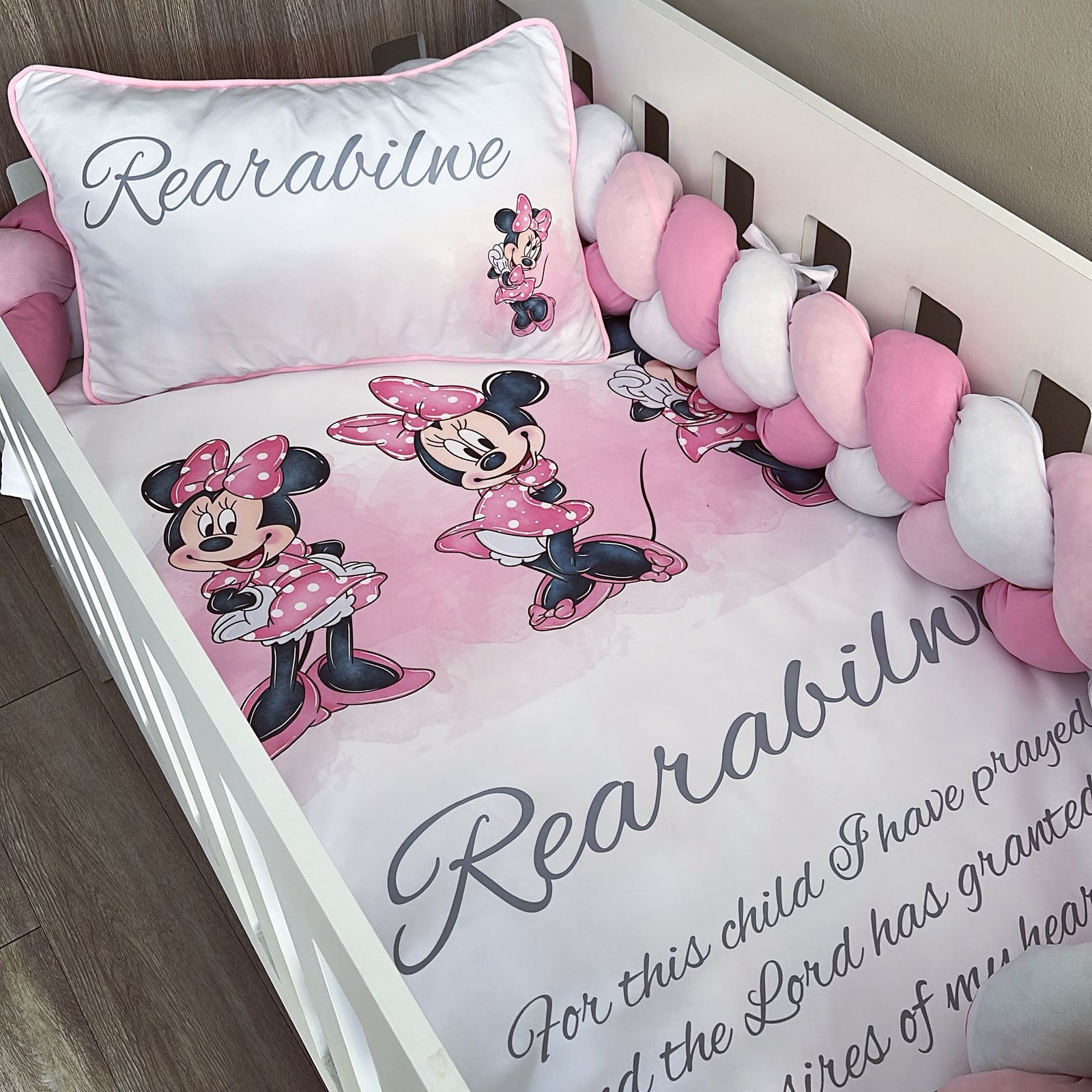 Cot Bedding - Pink Minnie set 07