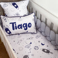 Cot Bedding - Blue Space Set 04 baby boy nursery linen set South Africa