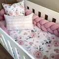 Cot Bedding - Pink Floral Set 08