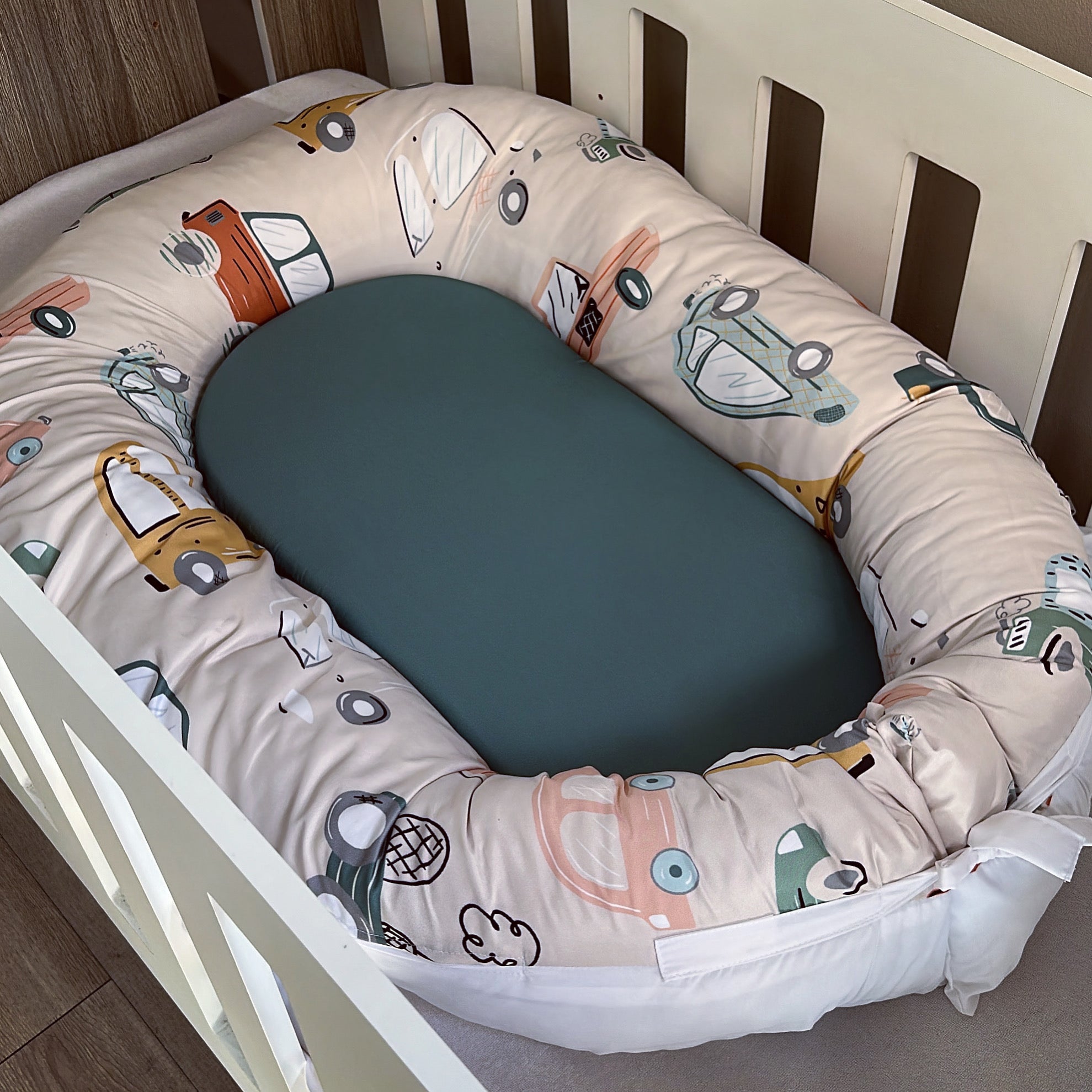 Nest - Green Cars 01 baby nursery snuggle nests South Africa