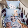 Cot Bedding - Blue Safari Set 01 baby boy nursery linen set South Africa